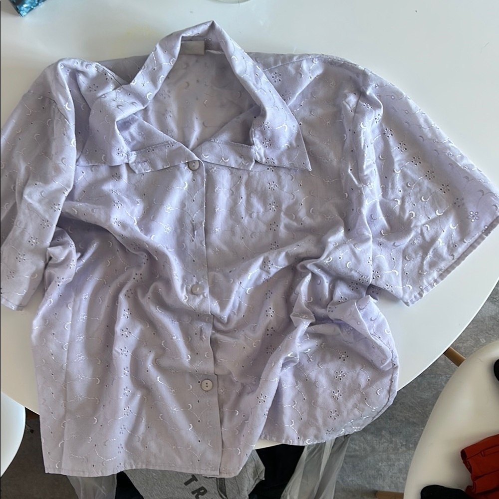 Light Purple Button-Up Shirt